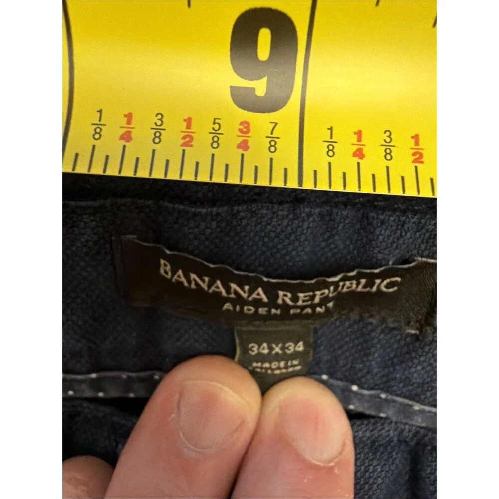 Banana Republic Pants Mens 34x34 Navy Blue Aiden Slim Fit Rapid Movement Chino